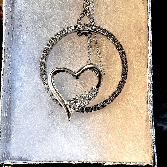 Sterling Silver 925 Diamond Crystal CZ Layering Sparkly Gift Double 2 Necklaces - Picture 8 of 13